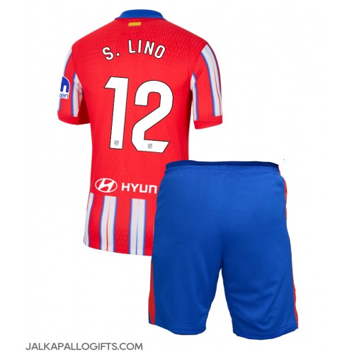 Atletico Madrid Samuel Lino #12 Koti Peliasu Lasten 2024-25 Lyhythihainen (+ Lyhyet housut)